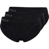 Apollo - Dames slip - Zwart - Maat L - 3-Pack - Dames ondergoed - Sloggie ondergoed - Dames boxershort