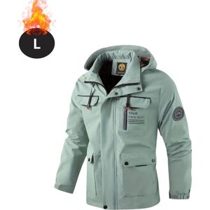 Livano Windjas Voor Heren - Windjack - Waterdicht - Jas Met Capuchon - Outdoorjas - Volwassen - Lichtgroen - Maat S