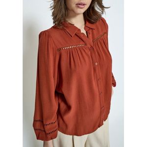 Peppercorn Babro Long Sleeve Shirt Red Ochre