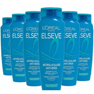 L'Oréal Paris - Elseve Anti-Roos Shampoo - 6 x 300 ml - Voordeelverpakking