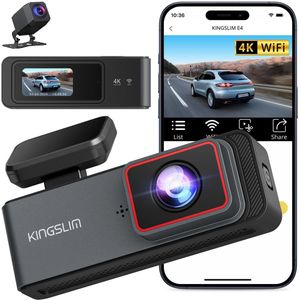 Kingslim D4 – Dual Dashcam – 4K + 1080P – WiFi – GPS – Touchscreen