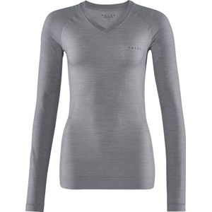 FALKE dames lange mouw shirt Wool-Tech Light - thermoshirt - grijs (grey-heather) - Maat: XS