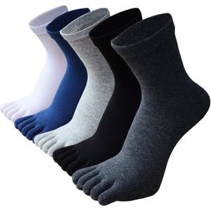 Teensokken - 5 Paar - Yoga Sokken - Katoen - Gladde Teennaad - Antibacterieel - Ademend