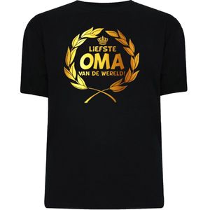 Funny shirt Gouden Krans T-Shirt - Liefste Oma van de wereld (maat xl)