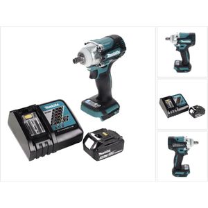 Makita DTW 300 RF1 accu slagmoersleutel 18 V 330 Nm 1/2"" borstelloos + 1x oplaadbare accu 3.0 Ah + lader