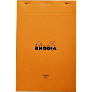 5 X Schrijfblok Rhodia A4 80vel geel lijn