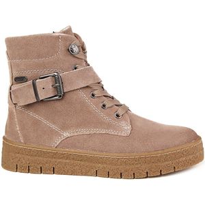 Marco Tozzi - ZLN 0532 - Kuitlaarzen - Grijs met een Lichte Roze Tint - Bont Gevoerd - Echt Leer