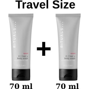 Rituals Sport - 2 X Travel 2in1 Hair&Body Wash a70 ml = 140 ml + Gift bag