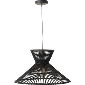 J-Line hanglamp Lagen - hout - zwart - small