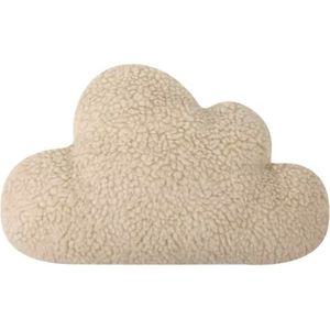 Wolken kussen - 31 cm - Beige - Baby kamer - Babykamer accessoires - Teddy - Woonkamer - Bank - Decoratiekussen