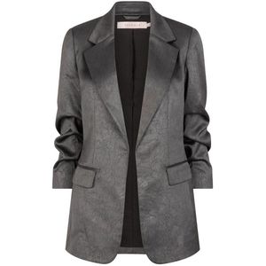 EsQualo Blazer Blazer Shimmer Crinkle W25 10742 020 Anthracite Dames Maat - W34