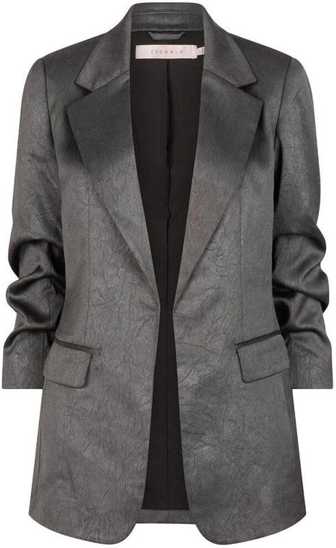 EsQualo Blazer Blazer Shimmer Crinkle W25 10742 020 Anthracite Dames Maat - W34