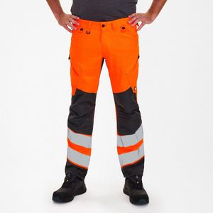 Engel Safety werkbroek met 2-weg stretch 2544-314 - Hi-vis Orange / Anthracite Grey - 34