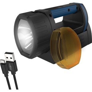 Verstelbare lampkop LED-werklamp 400 lumen - dimbare handschijnwerper oplaadbaar via USB - HS1500R werkplaatslamp met accu - stootvast en 5 W - noodverlichting