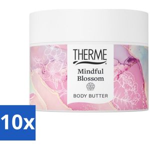 10 x Therme - Mindful Blossom - Bodybutter - Hydraterend - Verzorgend - 225gr - Vegan - Dermatologisch Getest