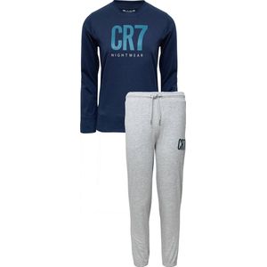 CR7 Pyjama lange broek - 4911 Grey/Blue - maat 122/128/134 (122-134) - Jongens Kinderen - 100% katoen- 8770-42-4911-122-134
