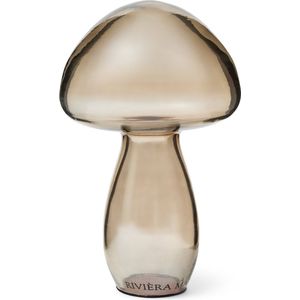 Rivièra Maison - Beeldjes - Mushroom Paddenstoel Beeldje - Glas - Bruin