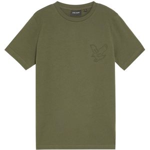 Lyle & Scott - Winter T-shirt - Donker Groen - Geborduurd