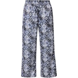 Angel of Style Angel of Style - Dames - Broek wijde pijpen satijn met opdruk - Sneeuwwit - Maat 54