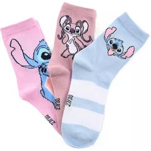 Disney Stitch Sokken – 3 Paar – Kinder Sokken – Stitch & Angel – Maat 23/26