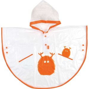 Clima Bisetti - Regenponcho kinderen Oranje 2-4 jaar - regenponcho peuter - regenponcho kind