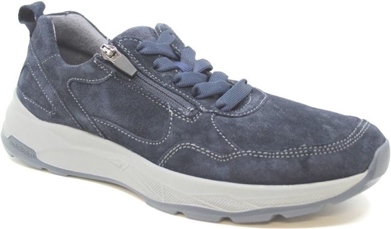 Waldläufer - Tom - Sneakers - Donkerblauw - Suède - Uitneembaar Voetbed