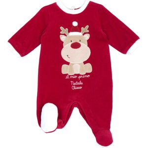 Chicco Kerst babypakje met beenopening in chenille unisex - Maat 74