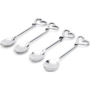 Riviera Maison Theelepels Zilver - With Love.. Spoons - Set Van 4 Stuks