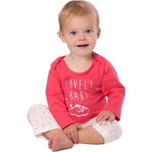 Amantes baby Pyjama meisjes roze/fuchsia - Lovely Baby - maat 74/80