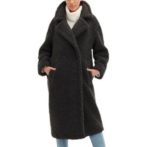 Ugg Dames Jas Zwart 1120631/BLK Gertrude Long Teddy Coat