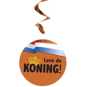 Decoratiespiraal - Leve de koning - Set van 2 - 75 cm - � 17 cm