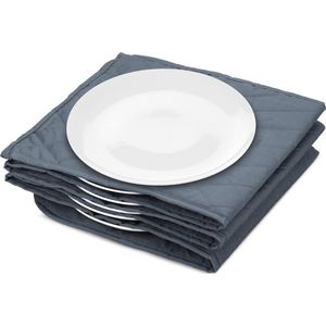 Navaris XXL elektrische bordenwarmer stof - 34 x 30 x 3 cm - Voor maximaal 10 borden met 32 cm diameter - 200 W - Antraciet