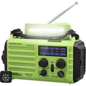 Noodradio Solar Opwindbaar - Noodradio Opwindbaar - Opwindbare Radio - Powerbank Zonne Energie
