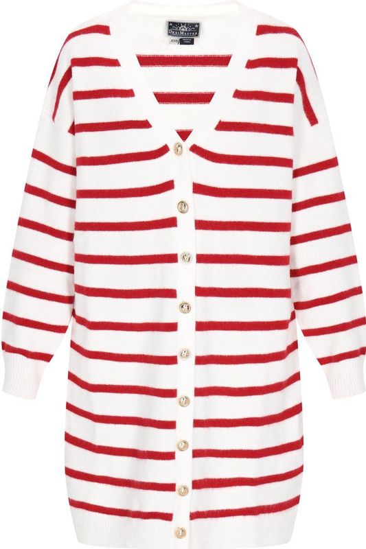 DreiMaster - Maritim - Cardigan - V-hals - Lange Mouwen - Gestreept