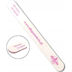 Professionele Rechte Nagelvijl Wit 100/100 - 1 Stuk