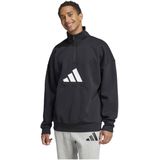 adidas - Future Icons 3 Bar Logo - Sweatshirt - Zwart - Halve Rits