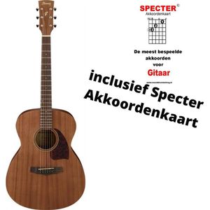 Ibanez PC12MH Open Pore Natural Akoestische gitaar met handige akkoordenkaart