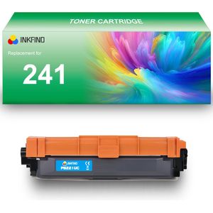 INKFIND TN241C/TN242C Cyaan tonercartridge compatibel met Brother TN241C TN-241C TN242C TN-242C Cyaan toner cartridge - 1-pack Cyaan
