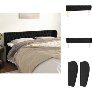 vidaXL Hoofdbord - Bed - 203x23x78/88 cm - Zacht fluweel - Stevige poten - Verstelbare hoogte - Comfortabele ondersteuning - Bedonderdeel