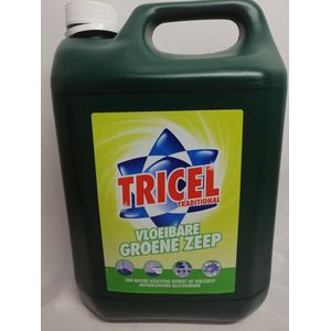 Tricel - Vloeibare Groene Zeep - Groene Zeep - Allesreiniger - 5 liter - Natuurzuiver, met glycerine verrijkt