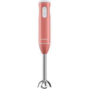 Silvercrest Staafmixerset - Lichtroze - 3-in-1: mixen, pureren en hakken - Vermogen: 600 W - Incl.: hakmolen, garde en maatbeker - Voor mixen, pureren en hakken - Ergonomisch soft-touch greepoppervlak - Turboknop voor krachtige impulsmixing