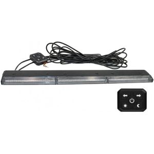 47cm LED bar flitser ultra dun - ORANJE - R65 R10 - Met controller