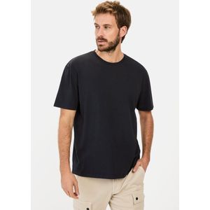 camel active T-shirt met korte mouwen en print - Maat menswear-M - Donkerblauw