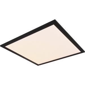 LED Plafondlamp - Plafondverlichting - Torna Alina - 18W - Warm Wit 3000K - Mat Zwart - Aluminium - 45cm