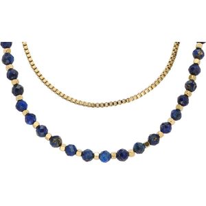 Fossil - ALL STACKED UP JA7247710 - Ketting - Goudkleurig - 45 cm