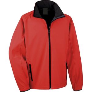 Senvi Sports Softshell Jas Unisex - Kleur Rood/Zwart - Maat L