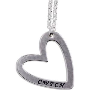 Zilveren hanger Cwtch hart, online zilveren sieraden hart