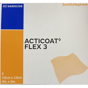 S&N - Acticoat Flex 3 - 10cm x 10cm - 5 stuks per verpakking