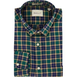 Gant overhemd groen/blauw geruit button-down