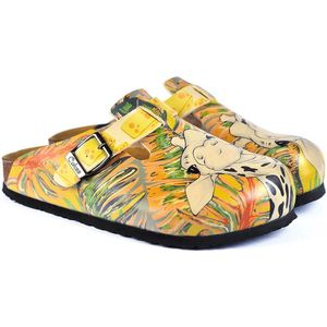 GOBY Clogs met Girafprint – Handgemaakt – Premium Kwaliteit – Maat 40